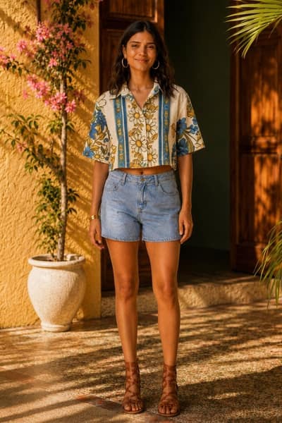 Cropped Margarida de Faixa
