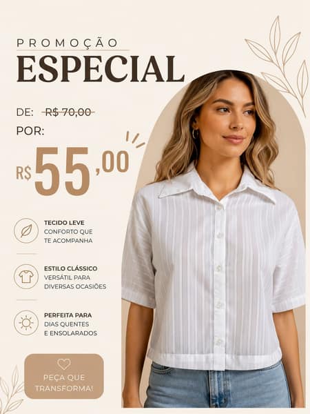Camisaria Listra Tom-sobre-Tom