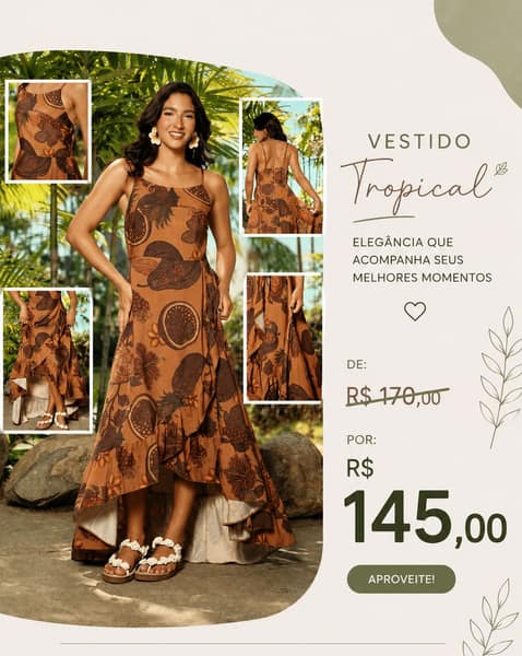 Vestido Tropical Terracota