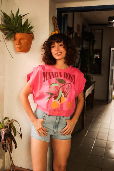 Cropped Manga Rosa