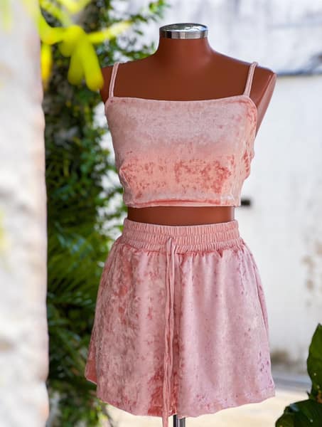 Conjunto Blush Veludo