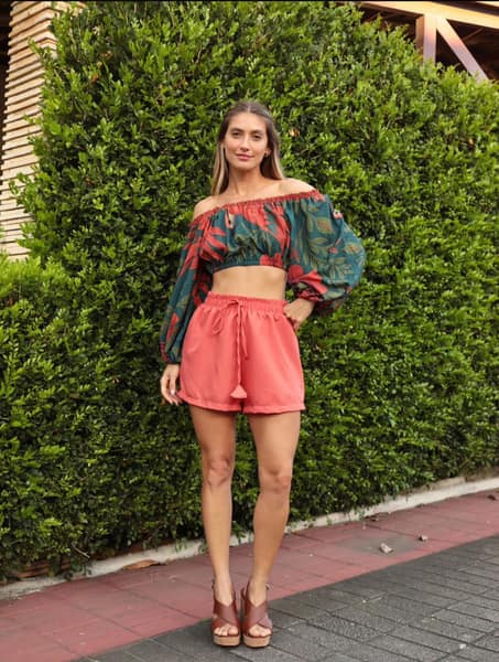 Cropped Ciganinha Folhagem