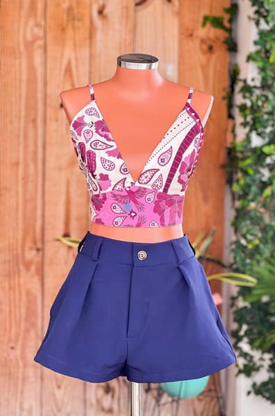 Cropped Lenço Magenta