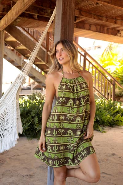 Vestido Sol & Casas Verde-Pistache